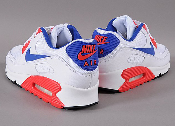 Nike Air Max 90 Essential White Hyper Red Hyper Blue