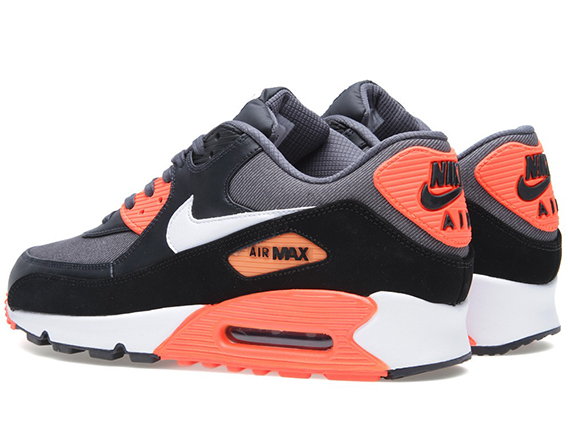 Nike Air Max 90 Premium Black Dark Grey Total Crimson 7