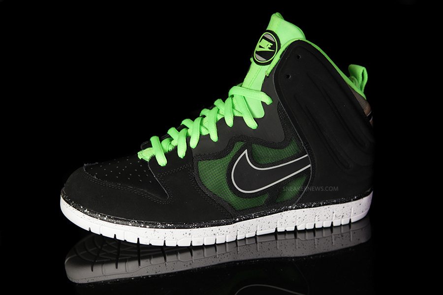 Nike Dunk Free Black Flash Lime 1