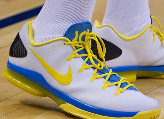 Nike Kd V Elite Pe White Blue Yellow 1