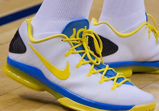 Nike KD V Elite PE – White – Blue – Yellow