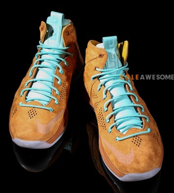 Nike Lebron X Brown Suede Sea Royal 06