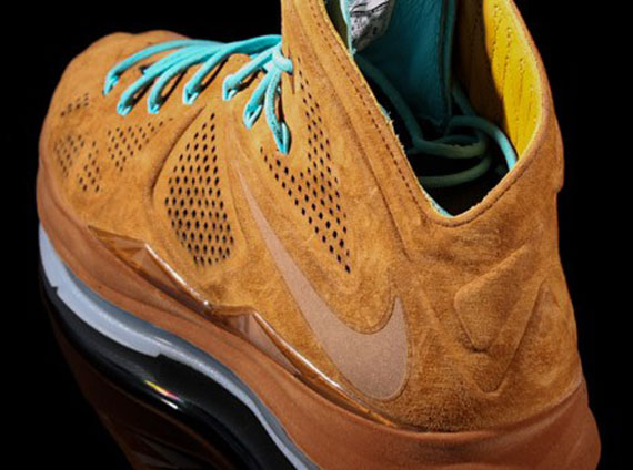 Nike LeBron X - Brown Suede - Sea Royal