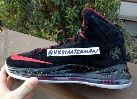 Nike Lebron X Miami Heat Black Suede Pe 4