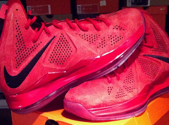 Nike LeBron X "Red Suede"