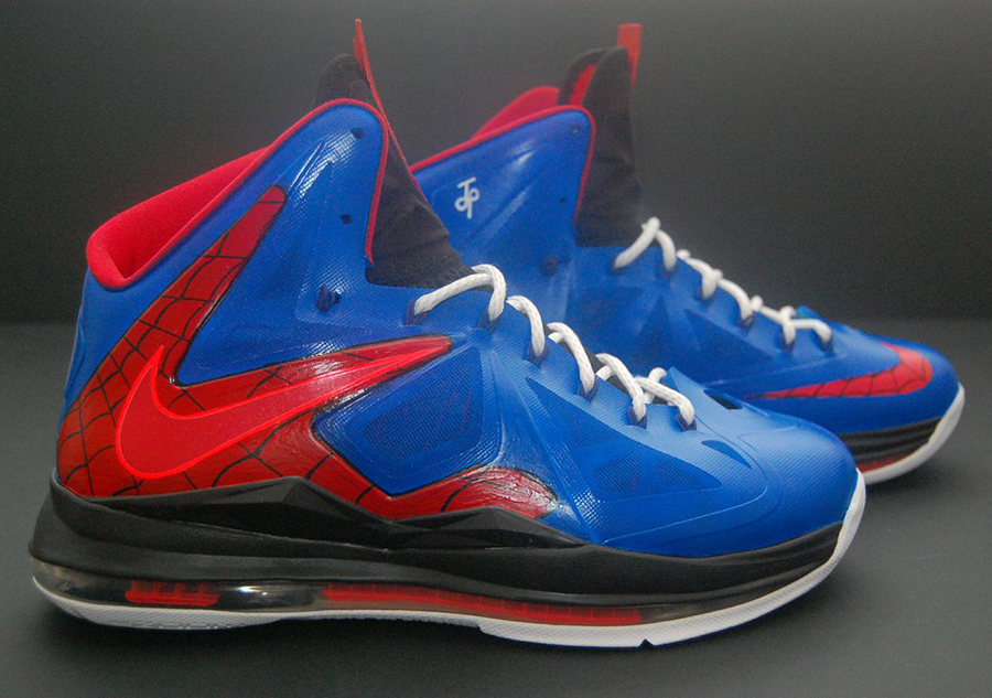 Nike LeBron X "Spiderman" by JP Custom Kicks