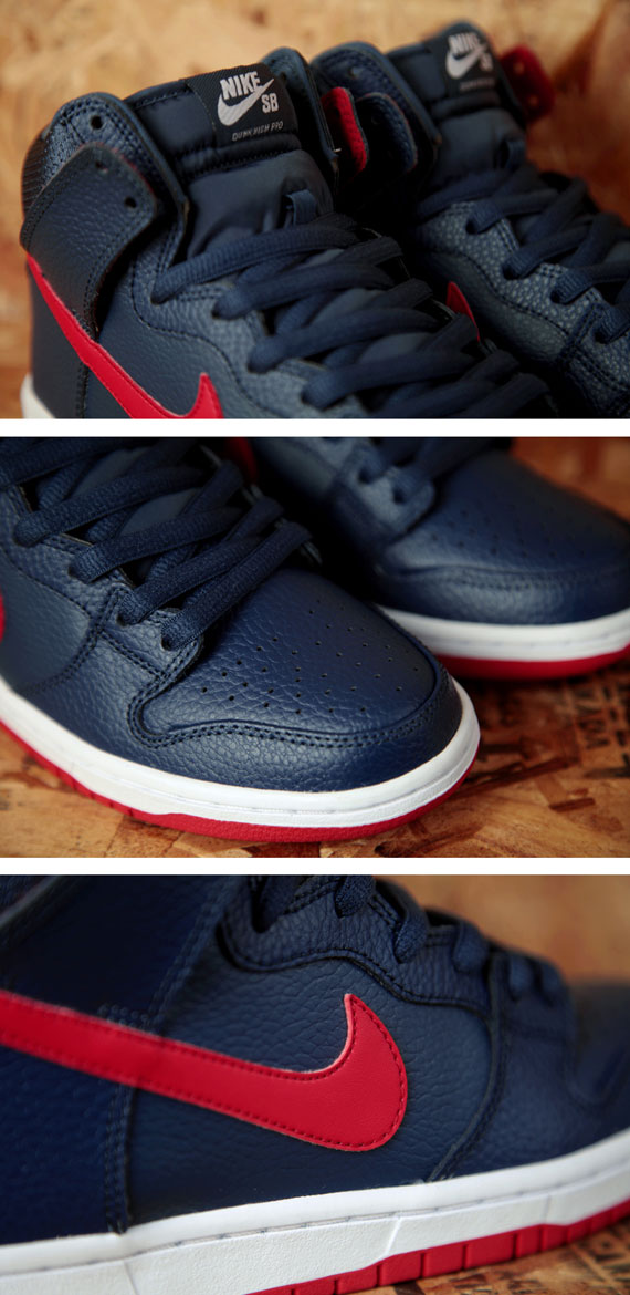 Nike Sb Dunk High Squadron Blue University Red 3