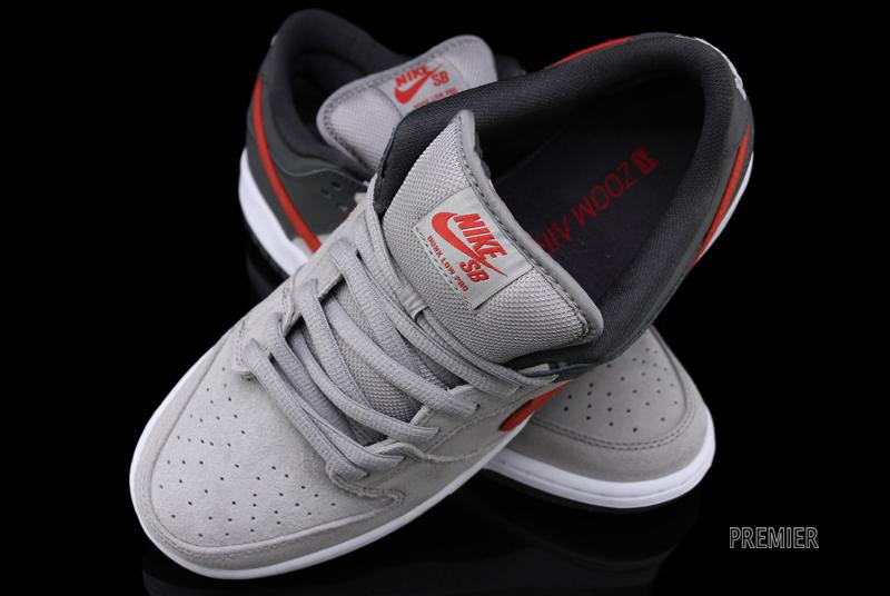 Nike Sb Dunk Low Medium Grey Anthracite University Red 5