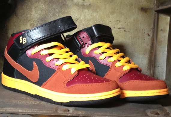 Nike Sb Dunk Mid Brn Org 1