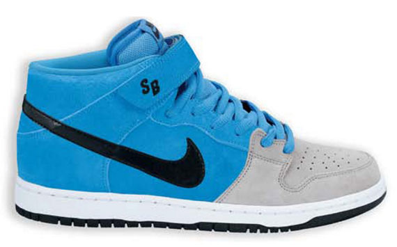 Nike Sb Dunk Mid Grey Blue Black July 2013