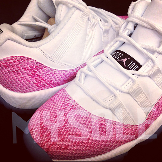 Pink Snakeskin Air Jordan 11 2