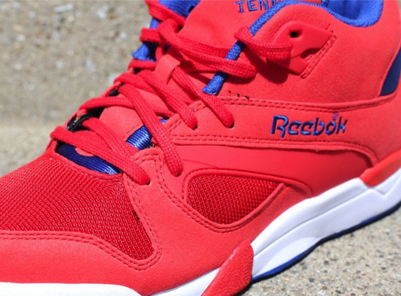 Reebok Court Victory Pump Red Blue White