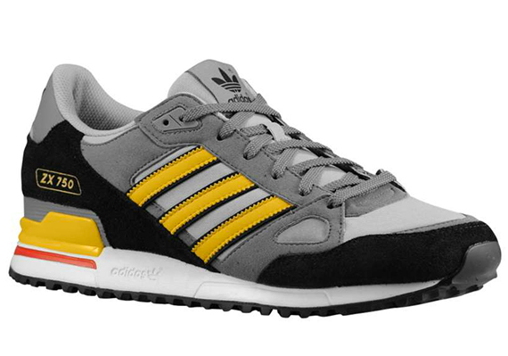 Adidas Zx750 Black Grey Yellow Red 2