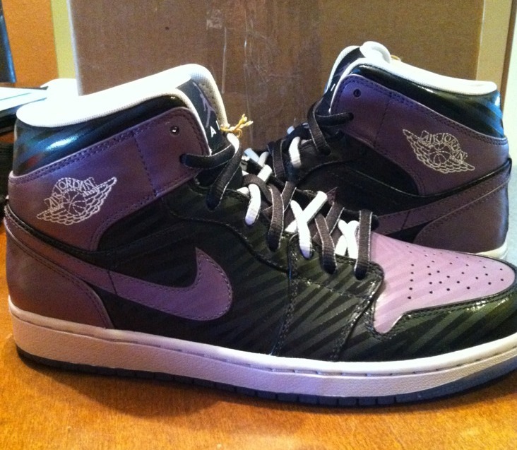 Air Jordan 1 Black Purple Unreleased Sample 07