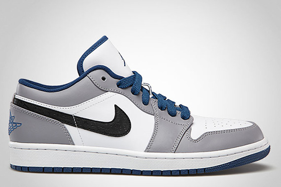 Air Jordan 1 Low White Cement Grey True Blue Black 1