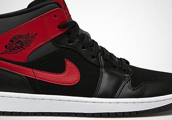 Air Jordan 1 Mid - Black - Gym Red - Anthracite