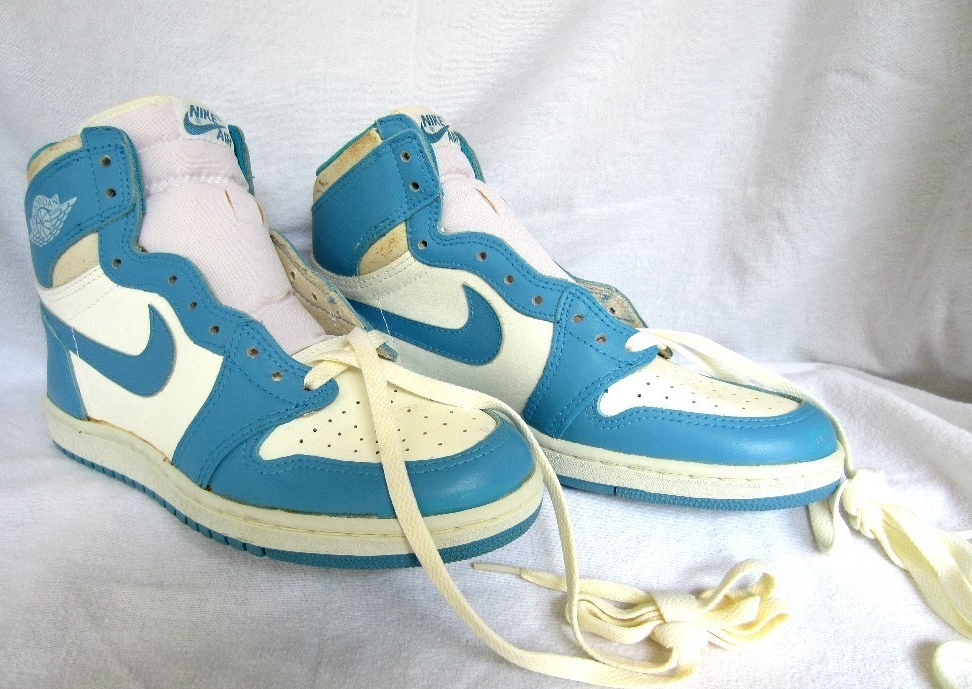 Air Jordan 1 White Carolina Blue Original Pair On Ebay 07