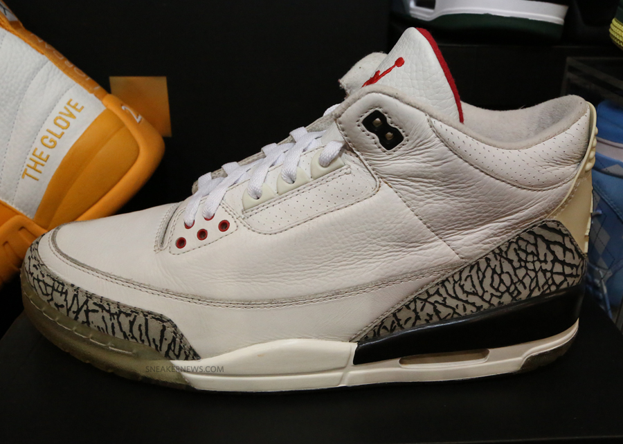 Air Jordan Iii White Cement Clear Sole Sample 2