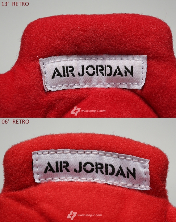 Air Jordan V Fire Red 2006 2013 Comparison 01