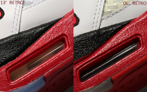 Air Jordan V Fire Red 2006 2013 Comparison 02