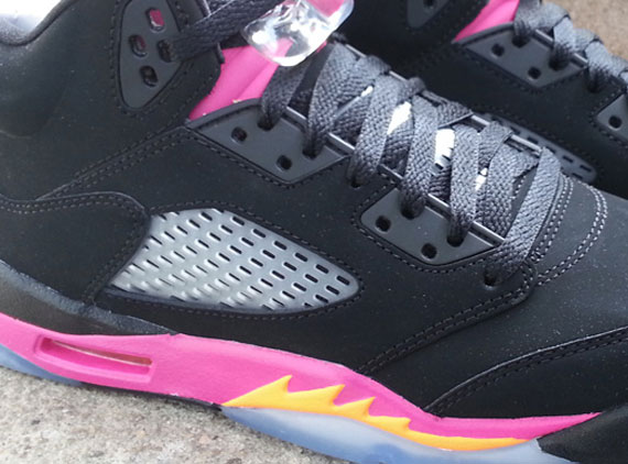 Air Jordan V - Black - Bright Citrus - Fusion Pink | Arriving at Retailers