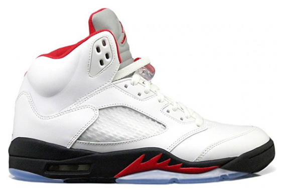 Air Jordan V White Black Fire Red May 25 2013 Restock