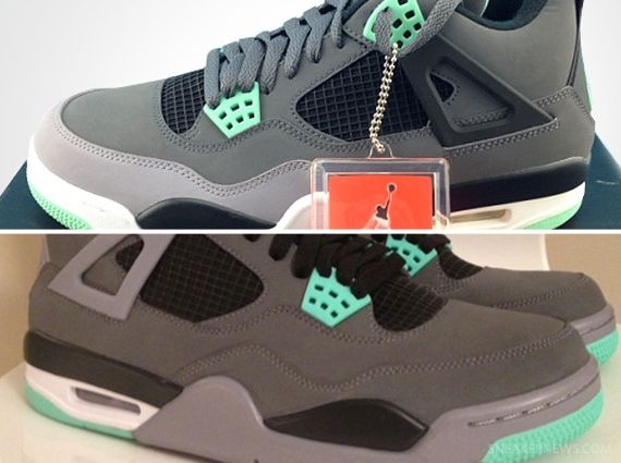 Green Glow Air Jordan 4 Comparison