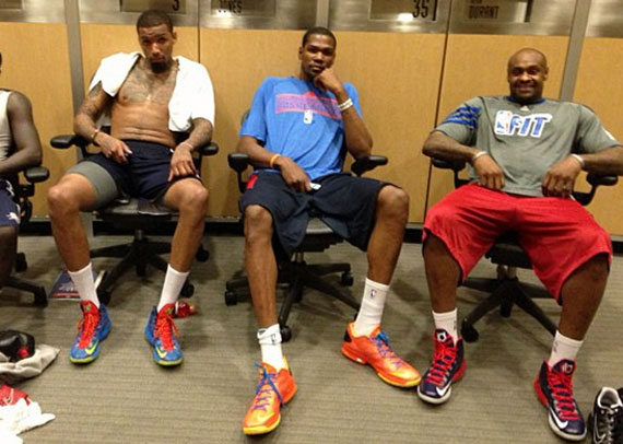 Kevin Durant in Nike KD V Elite "Orange"