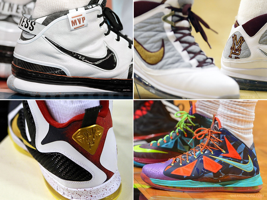 Four LeBron James MVP Awards, Four Nike MVP Sneakers