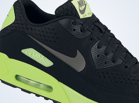 Nike Air Max 90 EM - Black - Dark Grey - Flash Lime