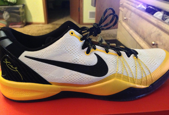 Nike Kobe 8 Elite White Black Yellow Pe 2