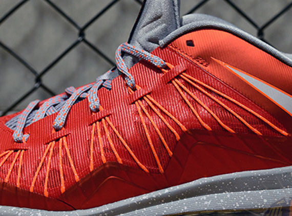 Nike LeBron X Low – University Red – Pure Platinum – Stadium Grey