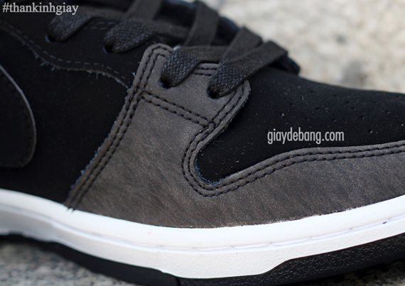 Nike Sb Dunk High Premium Black Grey Quilted Leather 8