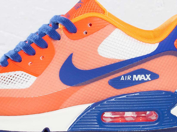Nike WMNS Air Max 90 Hyperfuse Premium - Bright Citrus - Total Crimson - Hyper Blue