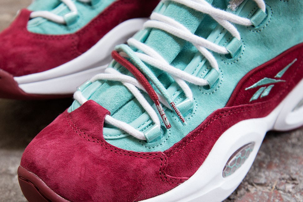 Sneakersnstuff Reebok Question Mid Red Aqua 3