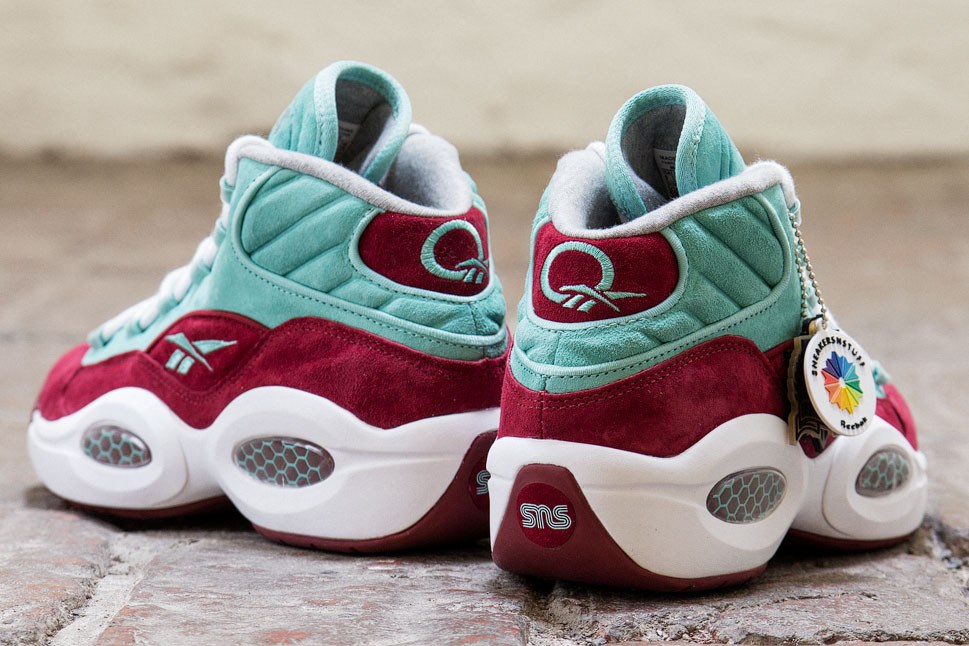 Sneakersnstuff Reebok Question Mid Red Aqua 6