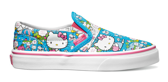 Vans X Hello Kitty Slip On Blue Kids