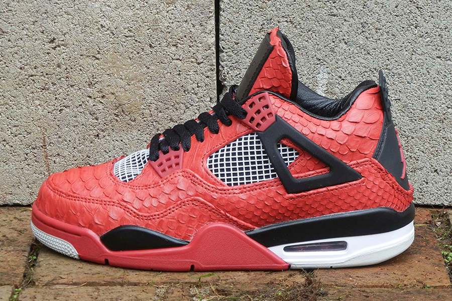 Air Jordan Iv Red Python Jbf Customs 2