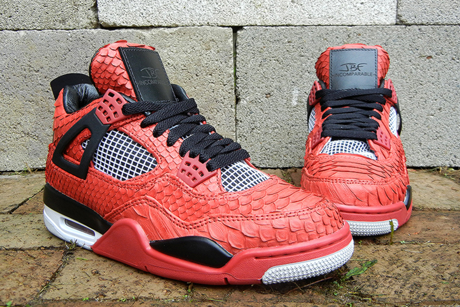 Air Jordan Iv Red Python Jbf Customs 3