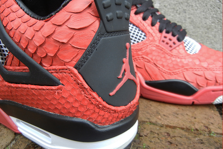 Air Jordan Iv Red Python Jbf Customs 5