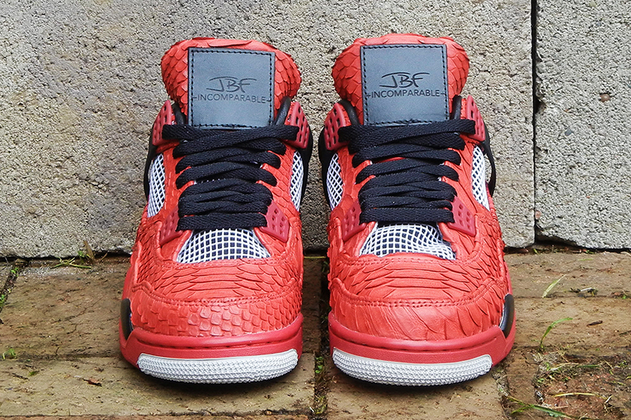 Air Jordan Iv Red Python Jbf Customs 7