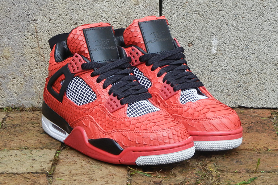 Air Jordan Iv Red Python Jbf Customs 8