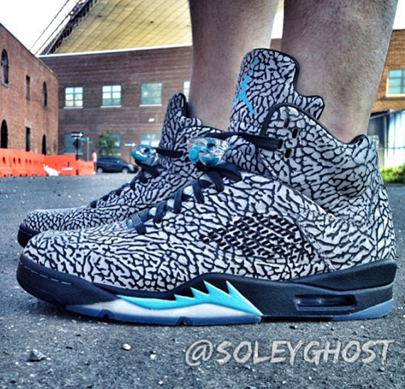 Air Jordan V Elephant On Feet 3