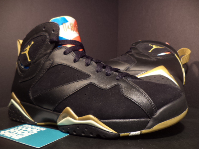 Air Jordan Vii Gold Moments Olympic Tongue 09