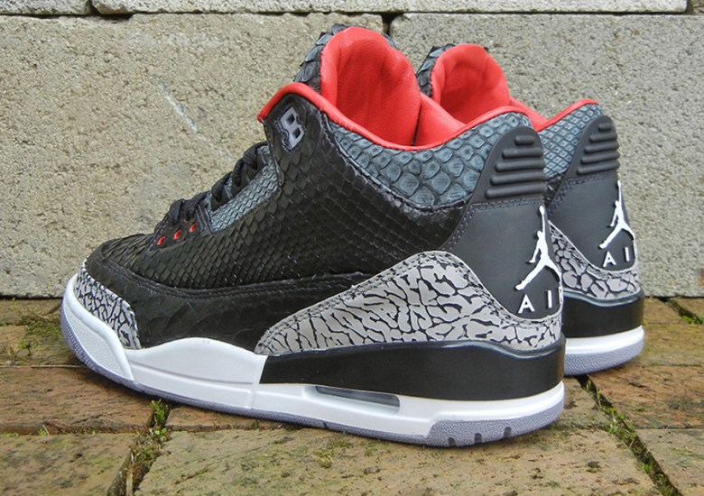 Air Jordan III “Black Python” for Wale by JBF Customs