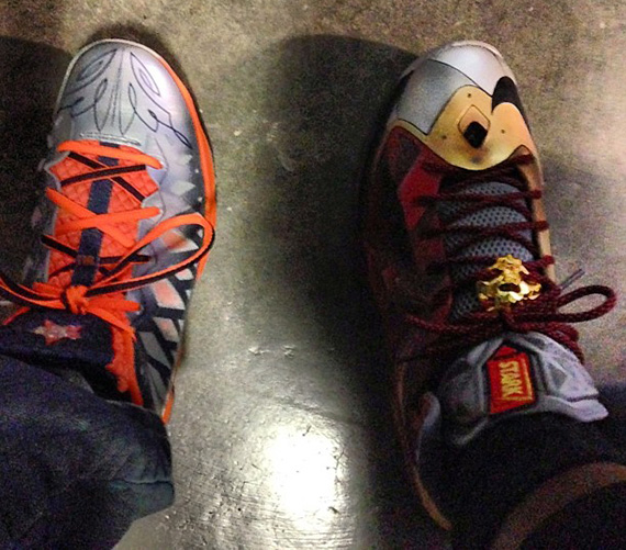 Lebron James In Nike Lebron X Ironman Mache Customs 1