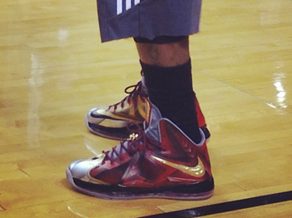 LeBron James in Nike LeBron X "Iron Man" Customs by Mache