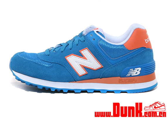 New Balance 574 Blue Orange 2