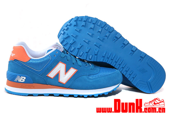 New Balance 574 Blue Orange 6