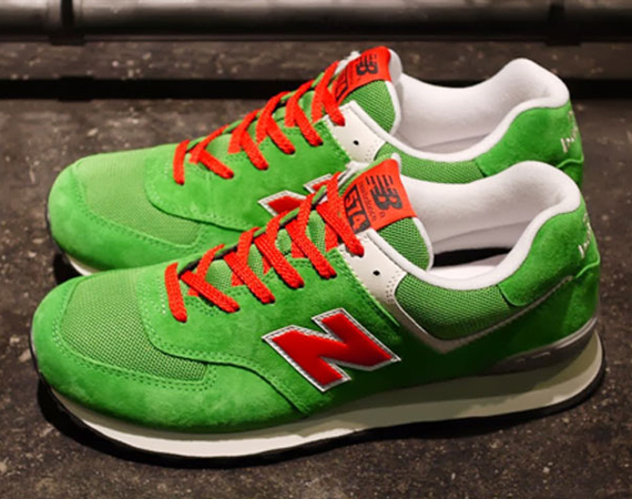 New Balance 574 – Green – Red – White